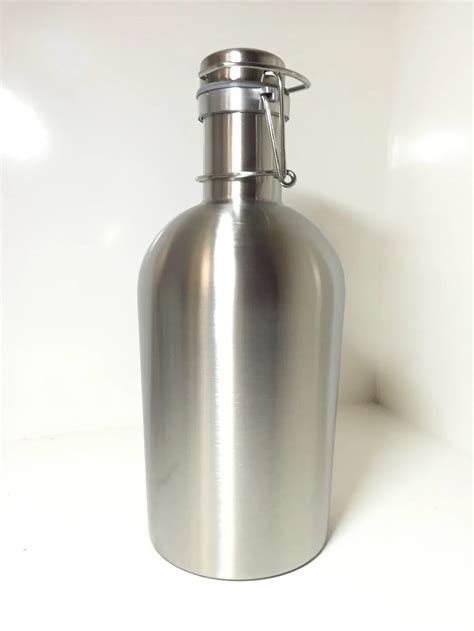 Stainless Steel Beer Growler 64 oz,Swing Top Beer Growler,Beer Bottle ...