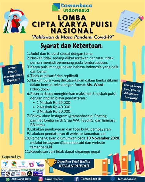 Lomba Menulis Puisi Nasional - Taman Baca Indonesia | Info Lomba Menulis