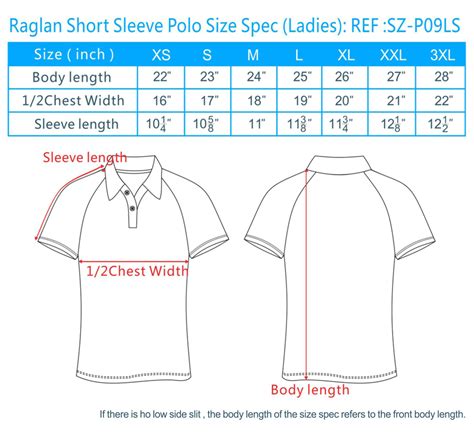 polo t shirt size chart, polo t-shirt size guide, mens polo t shirt sizing chart, women's polo t ...