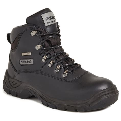 Sterling Waterproof Black Safety Hiker Boots | Protrade