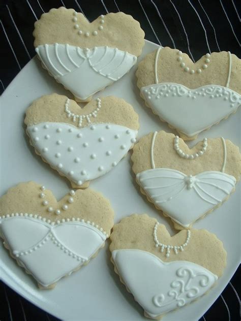 Wedding Cookies - Bride And Groom Heart Cookies - 1 Dozen #2070918 ...