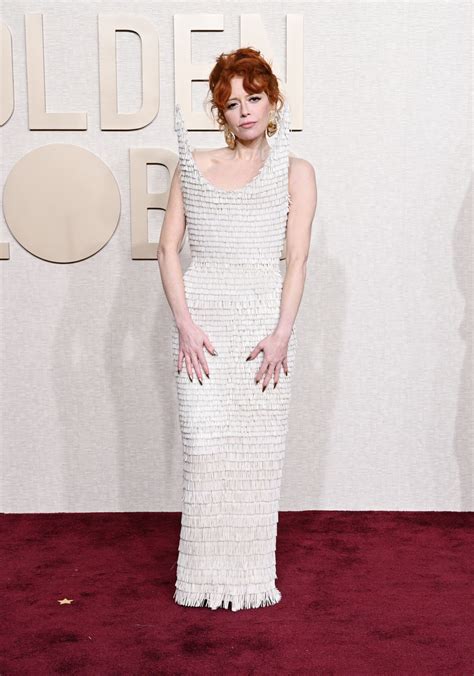 Natasha Lyonne in Schiaparelli 'Art Piece' Gown at Golden Globes 2024