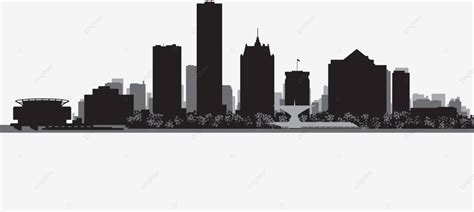 Milwaukee City Skyline Silhouette Black Corporate Milwaukee Vector, Black, Corporate, Milwaukee ...