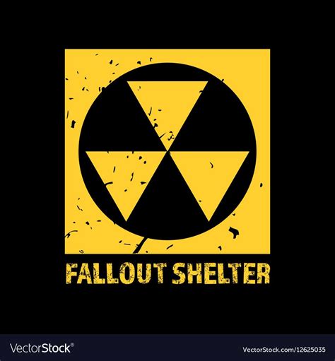 Fallout Shelter Vintage Nuclear Symbol vector image on VectorStock ...