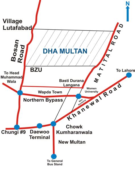 Travel Multan: Map of U/C D.H.A Multan