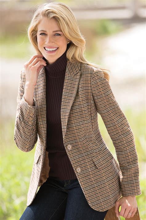 Women's Wool Blazer - Classic Wool Blend Blazer | Chadwicks of Boston | Blazer outfits, Wool ...