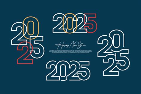 Happy new year 2025 design template. 2025 new year celebration concept ...