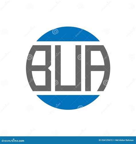 BUA Letter Logo Design on White Background. BUA Creative Initials Circle Logo Concept. Stock ...