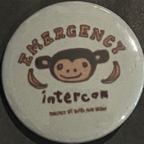 handmade emergency intercom pin / button - 1.25... - Depop