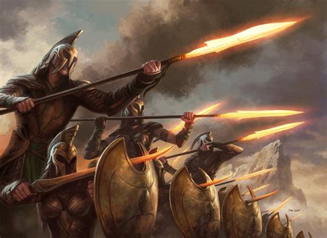 Phalanx Formation MtG Art from Journey into Nyx Set by Dan Scott - Art of Magic: the Gathering