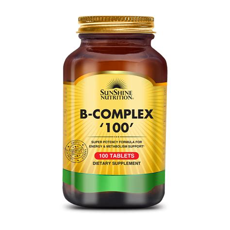 B-COMPLEX 100 TAB - Sunshine Nutrition