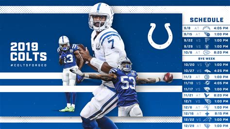 Colts Printable Schedule 2023 2024 Season