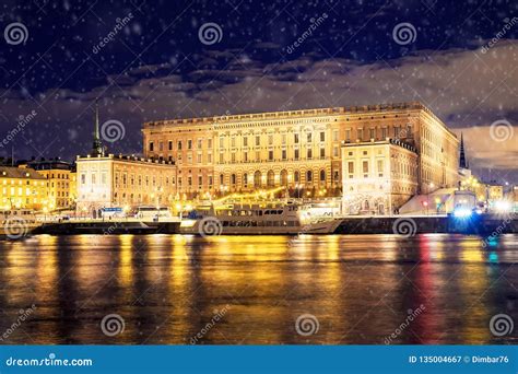 Winter View on Royal Palace in Stockholm, Sweden Stock Image - Image of reflection, famous ...