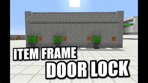 Minecraft PS4 - ITEM FRAME DOOR LOCK - How To - Tutorial ( PS3 / XBOX ) WII - YouTube