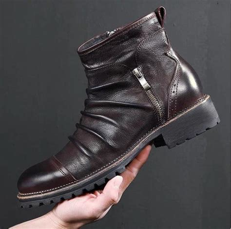 Luxury Leather Mens Martin boots | Leather shoes men, Cowboy shoes ...