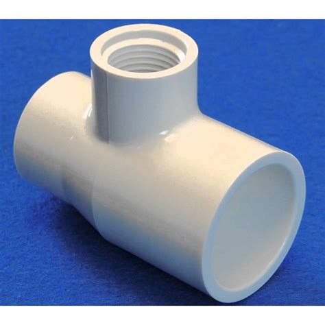 Schedule 40 PVC Pipe Reducing Tee Fitting Slip x Slip x Fipt (1-1/4" x ...