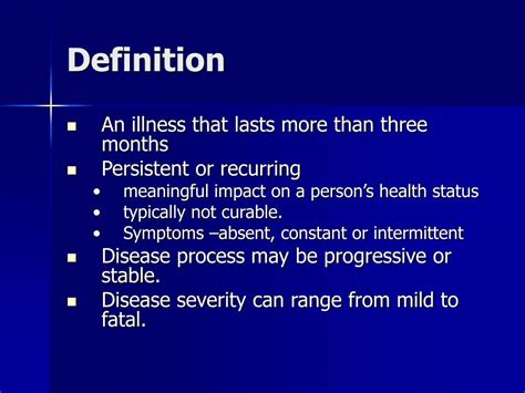 PPT - Introduction to Chronic illness PowerPoint Presentation, free ...