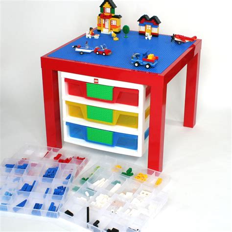 Lego Table with 3 Drawer Organizer. 20 x 20 by VineStreetMaker, $142.95 | Lego table, Diy crafts ...