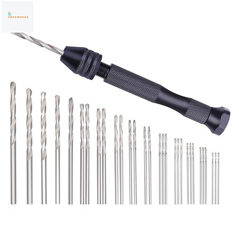 Hand Drill Bits Set 31Pcs Hand Drill Set Precision Pin Vise Micro-Mini Twist Drill Bits For ...