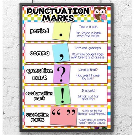 Punctuation Marks Classroom Poster Printable/Digital | Etsy