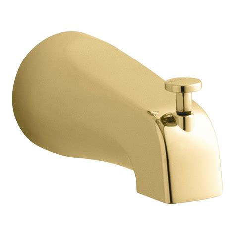 KOHLER Coralais Diverter Bath Spout with NPT Connection in Polished Brass-K-15136-PB - The Home ...