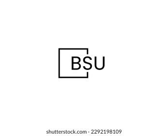 Bsu Letter Initial Logo Design Vector Stock Vector (Royalty Free ...