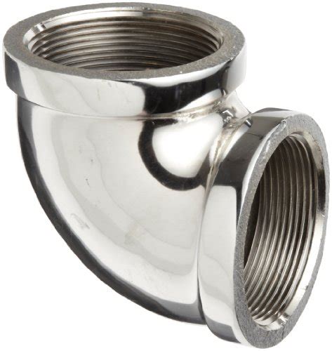 Chrome Plated Brass Pipe Fitting, 90 Degree Elbow, 1/2" NPT Female | Chrome Pipe Fittings