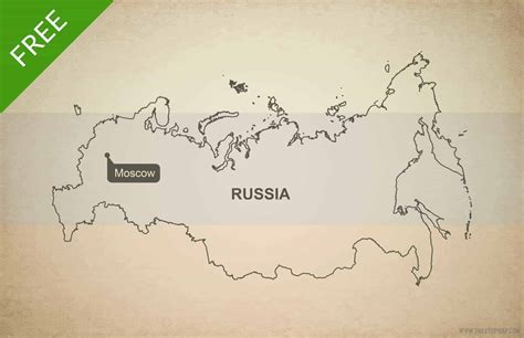 Free Vector Map of Russia Outline | One Stop Map