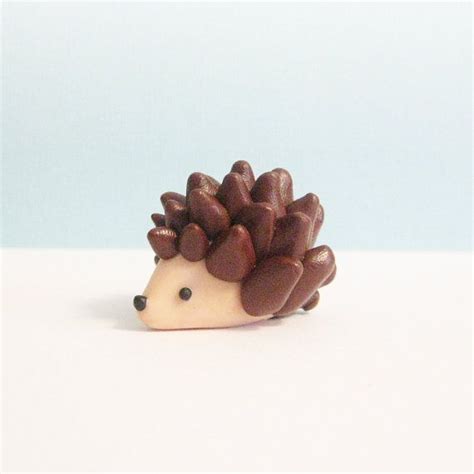 Clay Animal Figurine, Hedgehog Figurine, Polymer Clay Animals, Pocket ...