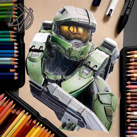 Halo Master Chief Helmet Drawing