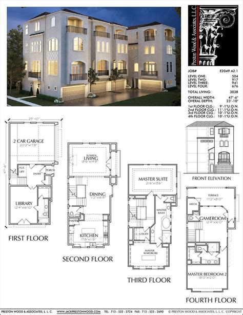 Urban Loft Townhomes, Modern Row House, TownHouses FloorPlans, New Des | Town house plans, Town ...