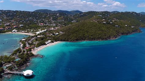 aerial-video-of-coki-point-and-water-bay-and-a-beach-at-coki-bay-stthomas-us-virgin-islands ...