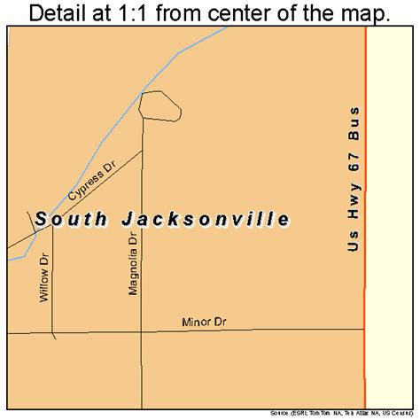 South Jacksonville Illinois Street Map 1770889