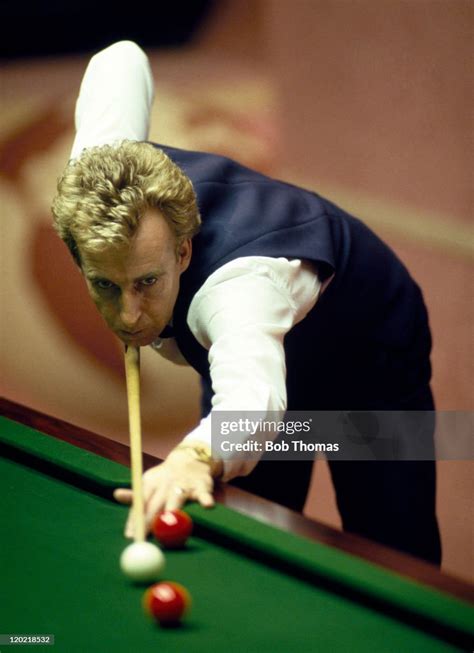 Terry Griffiths of Wales playing in the World Snooker Championships ...