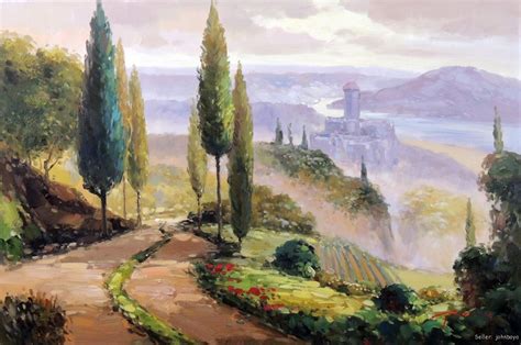 Italian Landscape Paintings | Landscape paintings, Italian landscape ...