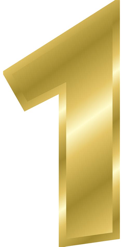 1 Number Gold Free PNG HQ Transparent HQ PNG Download | FreePNGImg