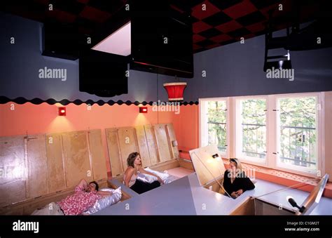 Germany, Berlin, Propeller Island City Lodge (hotel), room Upside Down Stock Photo - Alamy