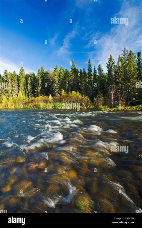 Waskesiu River, Prince Albert National Park, Saskatchewan, Canada Stock ...