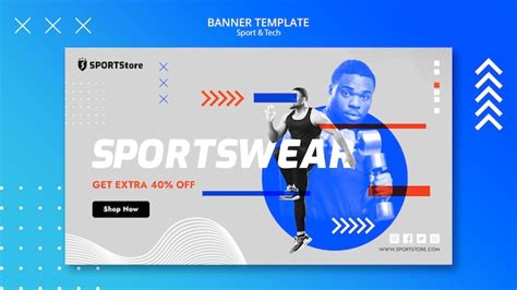 Free PSD | Sport & tech template for banner concept