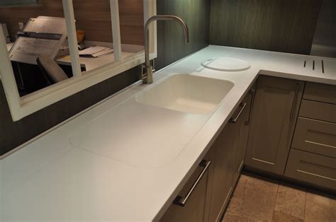 Corian Sweet 871 Sink with recessed drainer area in Glacier White ...