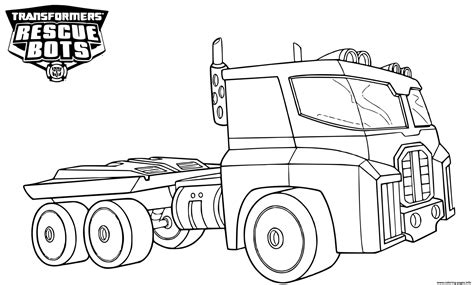 Optimus Prime Truck Coloring Pages Printable