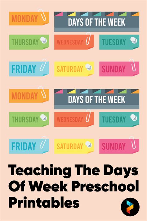 Teaching The Days Of Week Preschool - 10 Free PDF Printables | Printablee