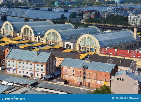 Riga Central Market is Europe Largest in Riga, Editorial Image - Image of center, architecture ...