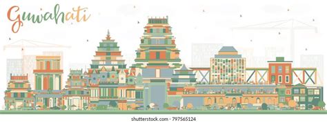 Guwahati India City Skyline Color Buildings Stock Illustration 797565124 | Shutterstock