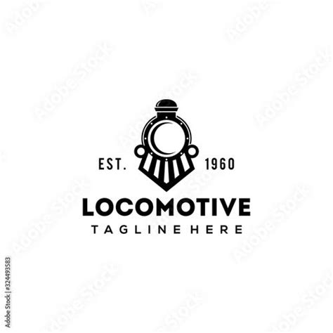 Simple vintage old locomotive train logo design template | Logo design template, Logo design ...