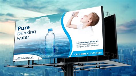 Outdoor Billboard Design in Photoshop | Advertising billboard - YouTube