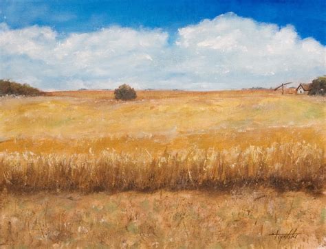 Farm in a Field - Oil Painting - Fine Arts Gallery - Original fine Art Oil Paintings, Watercolor ...