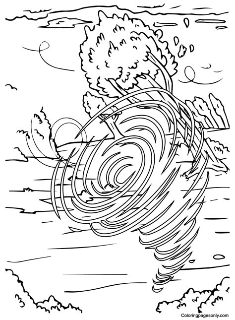 Tornado Coloring Pages Printable for Free Download