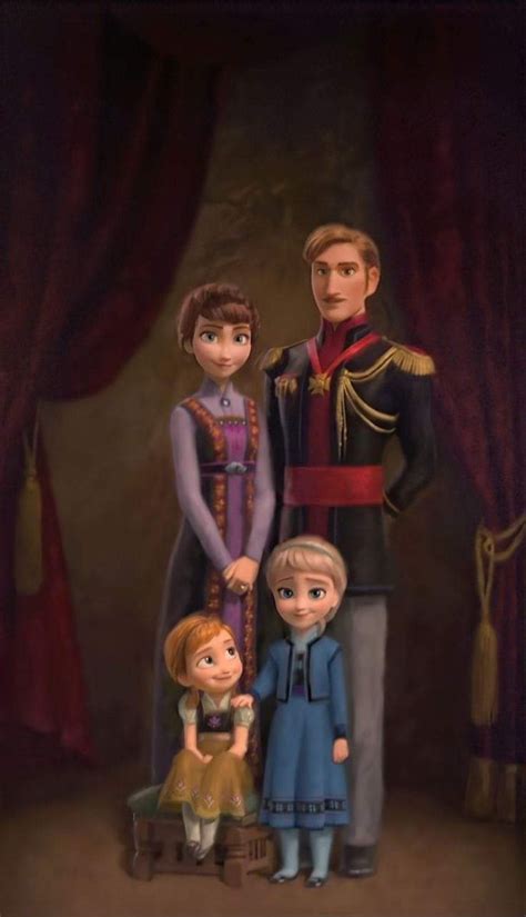 Such a cute family portrait! I love the way Anna looks at her older sister.… en 2020 | Dibujos ...