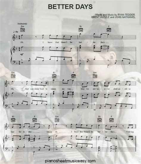 better days sheet music - D Minor